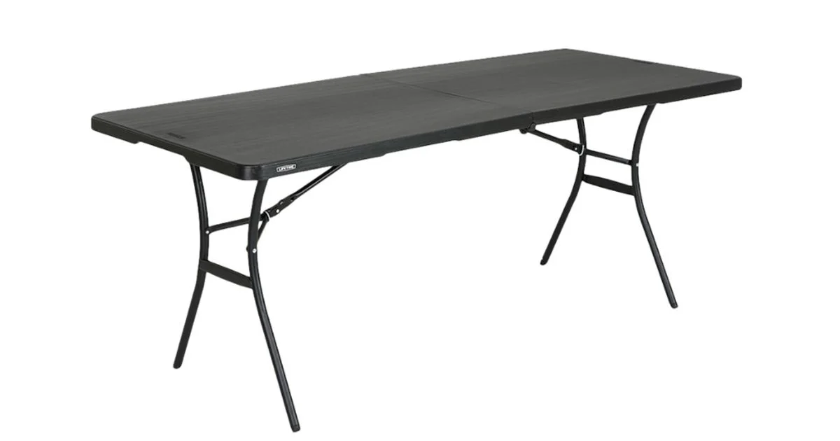 Table pliante LIFETIME noir 6places