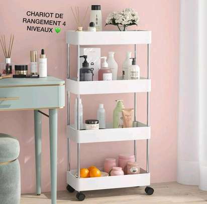 Chariot de rangement 4 niveaux pour cuisine