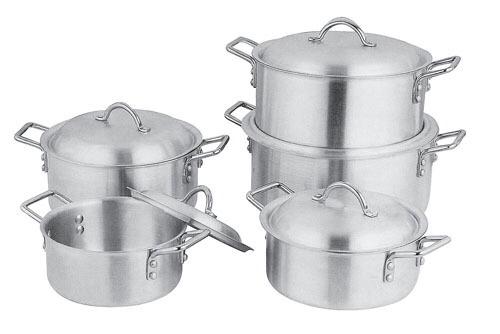 Marmites en aluminium 5 pièces