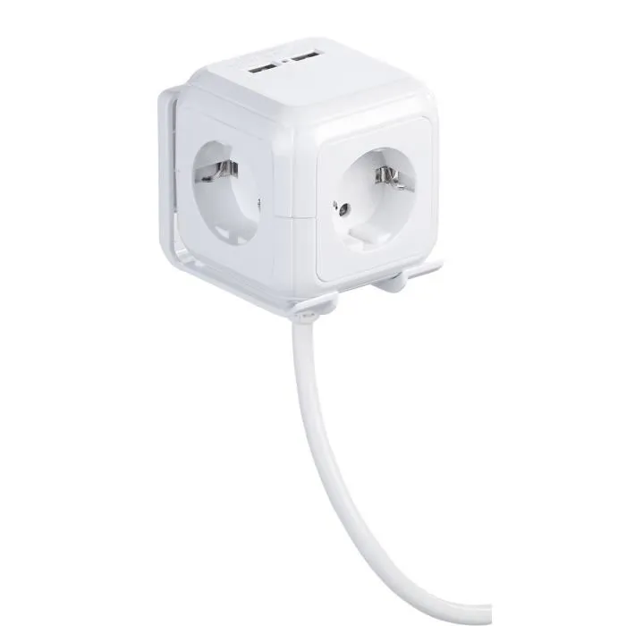 Multiprise en cube+2 ports USB