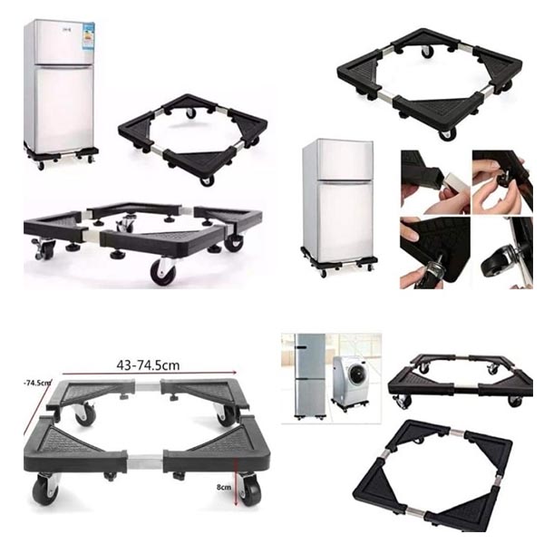 Support frigo roulette et machine lavage