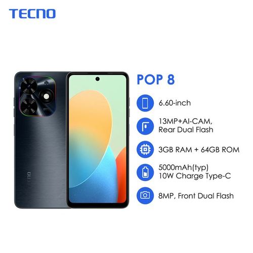 Tecno pop 8 neuf 128go ram 4go