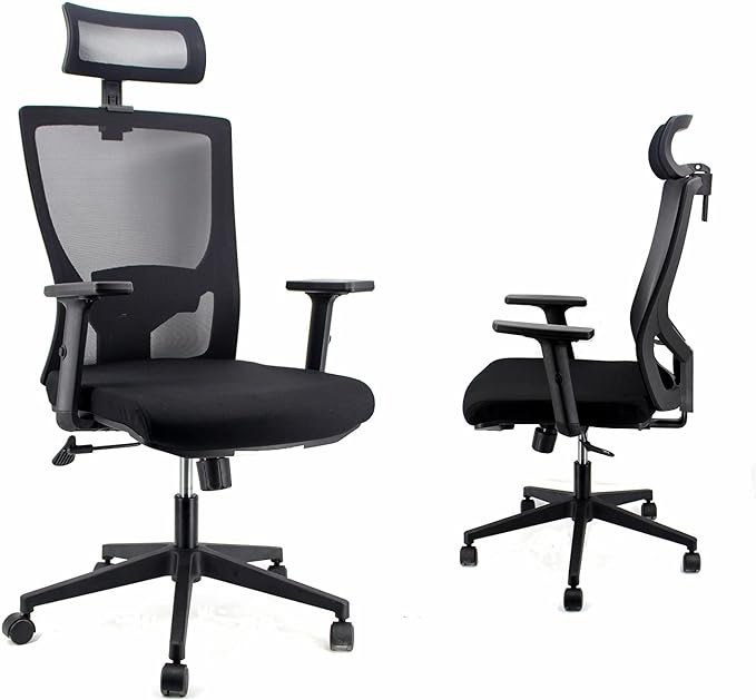 Chaise de bureau très élégante avec dossier élevé