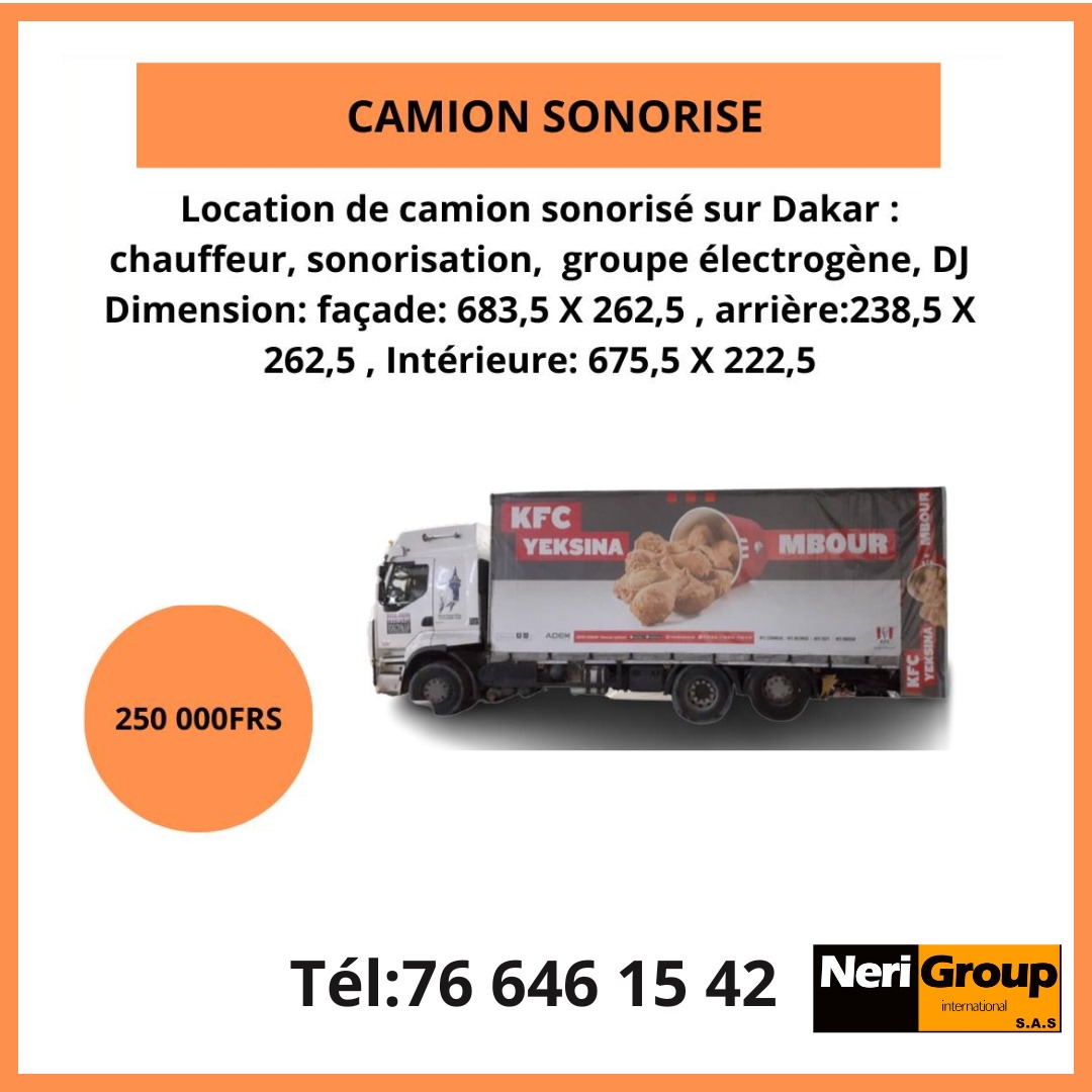 Location de camion sonorisé