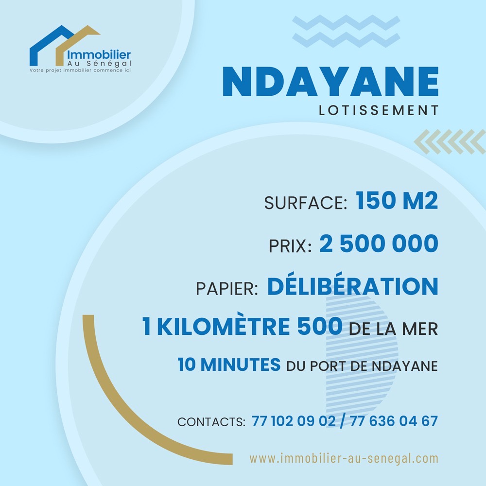 Lotissement à Ndayane Sénégal