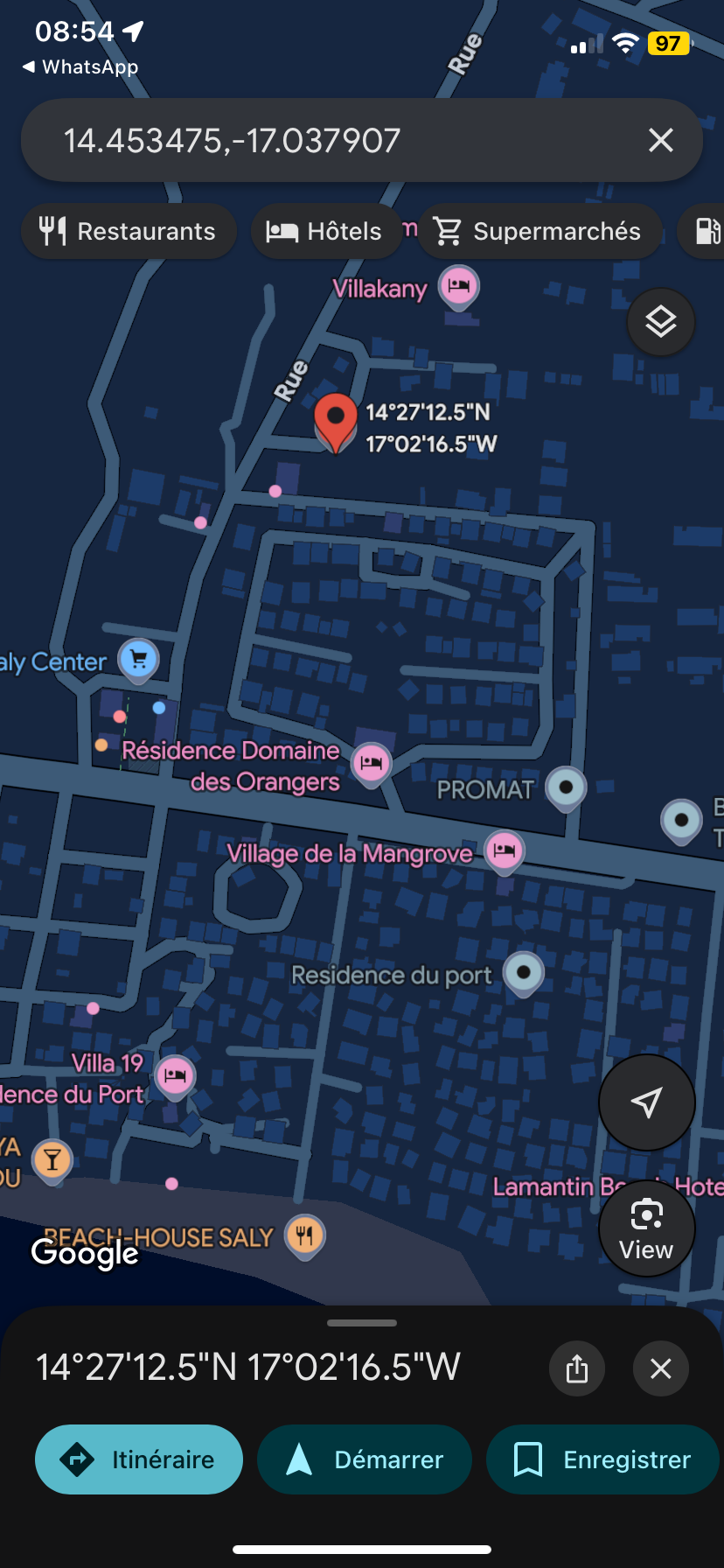 Terrain de 1500 mètres carrés à vendre à Saly Sénégal