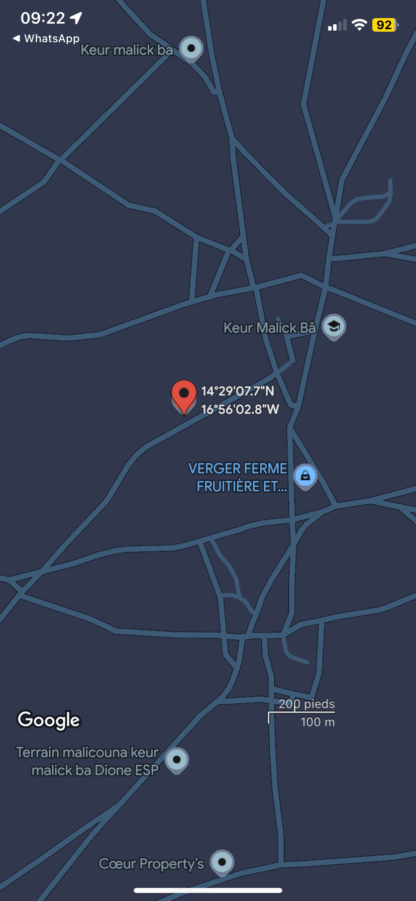 Terrain de 450 mètres carrés à vendre à Malicounda Sénégal