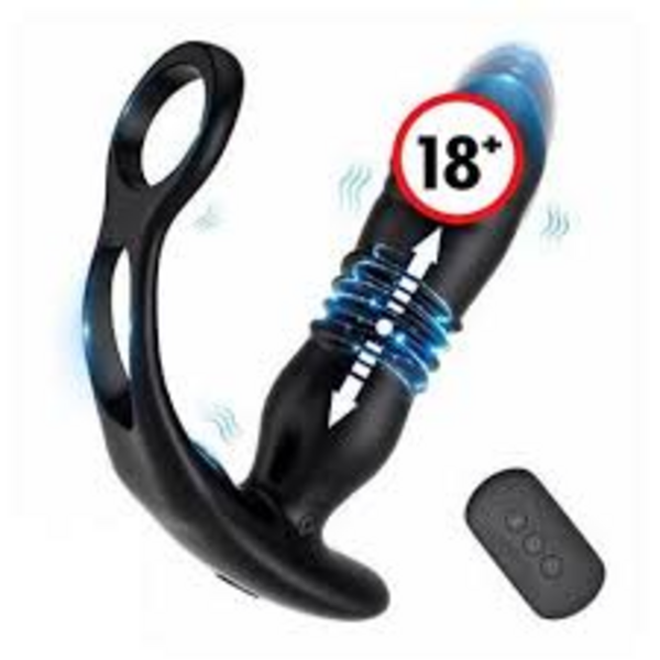 vibrant-télescopique-anneau-de-pnis-télécommande-Plug-Aanal