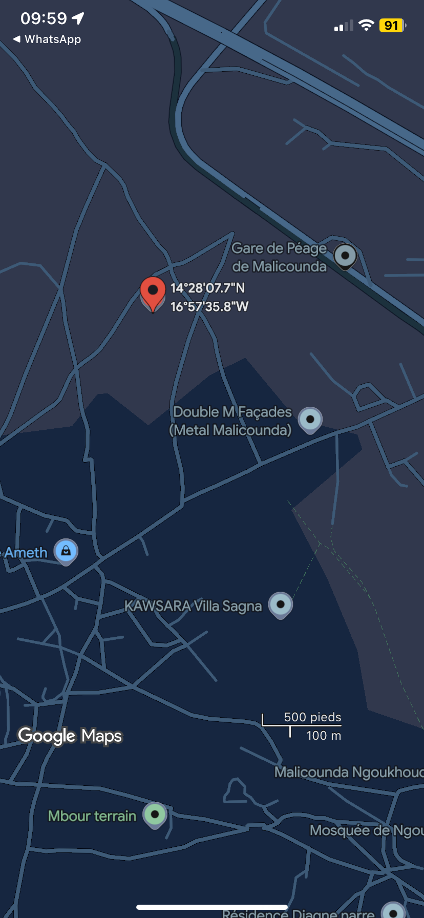 Terrain de 300 mètres carrés à vendre à Malicounda Sénégal