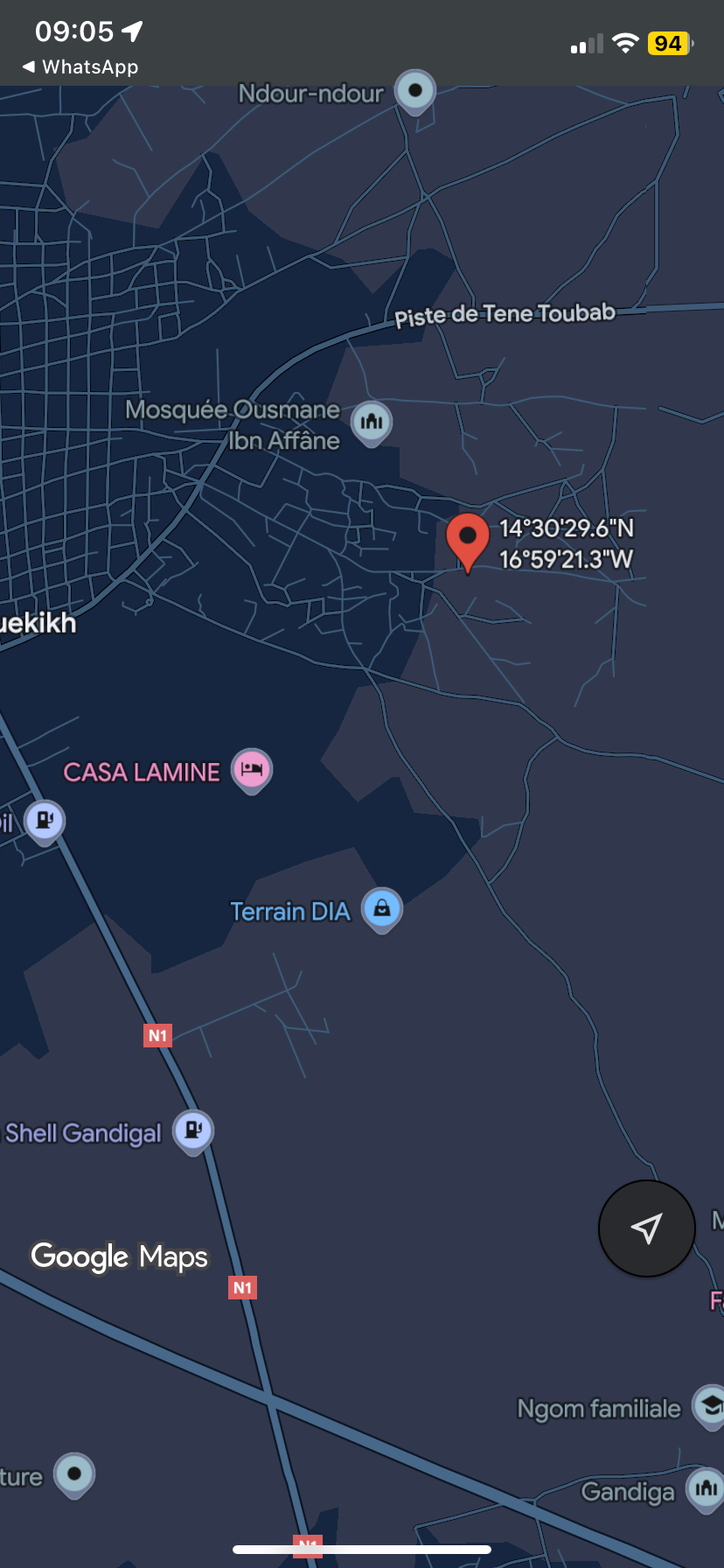 Terrain de 229 mètres carrés à vendre à Nguékhokh Sénégal