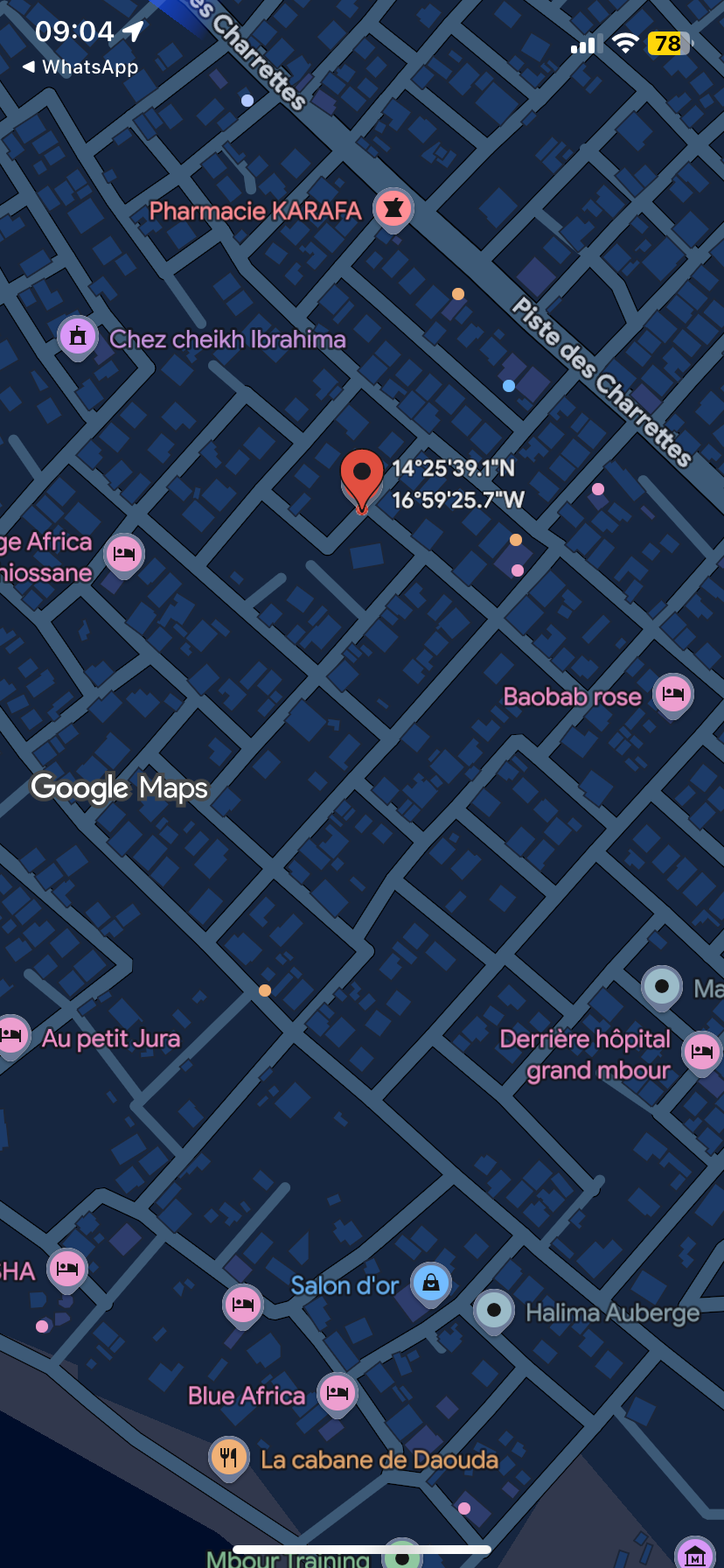 Terrain de 400 mètres carrés à vendre à Mbour Sénégal