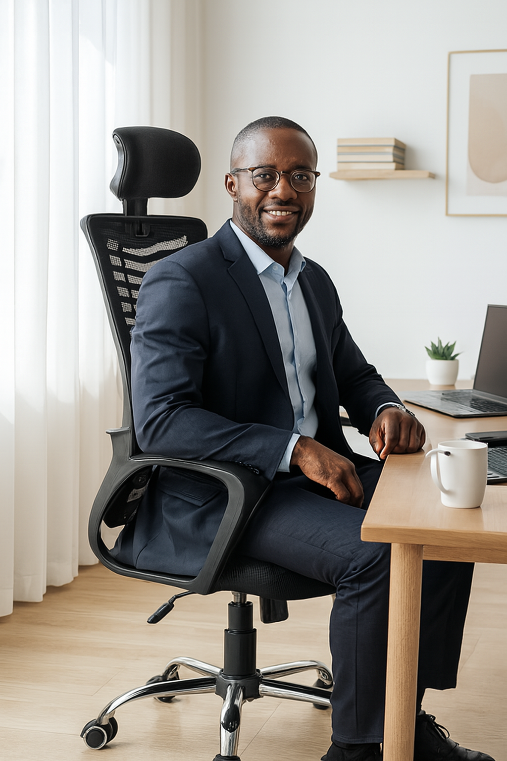 Chaise Ergonomique avec Soutien de Tête